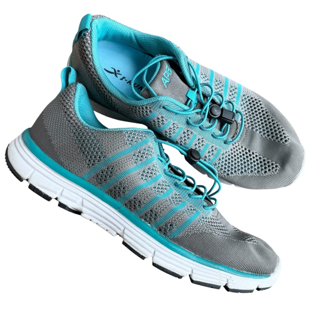 APEX A700 breeze unit women 10.5 Extra Wide running sneaker shoes gray blue